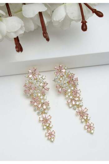 Avant-Garde Paris Diva Collection Elegant Floral Cascading Earrings