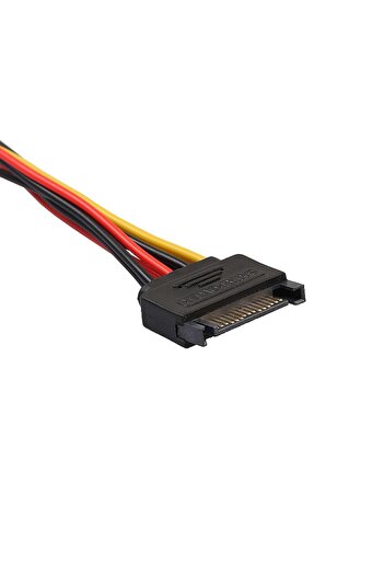 Bibilel Power Cable 15-Pin SATA Male to 4-Pin IDE Female and SATA Female, 18 cm, Multicolor, BBL1720