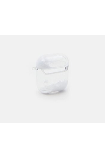 Bibilel Silicone Case for Apple AirPods 1/2, Snow, White-Transparent