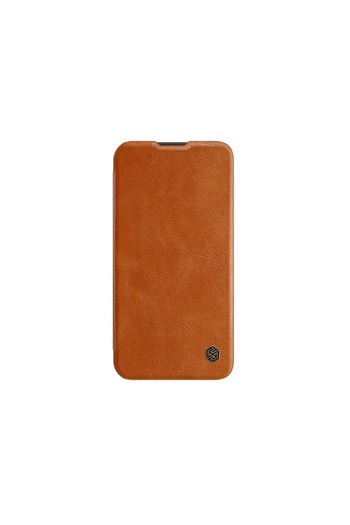SOHO Camera Protection Case for iPhone 13 with Flip Cover, Leather, Brown