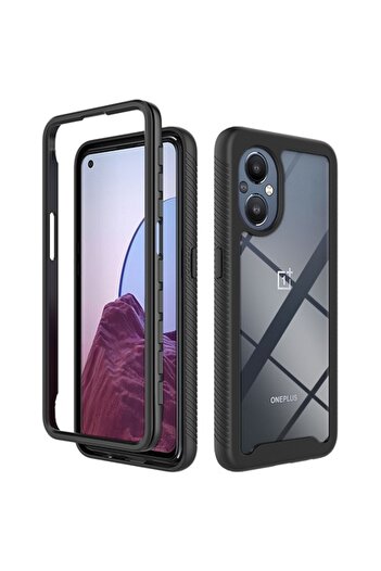 OEM Defense 360 Case with Protective Film for OnePlus Nord N20 5G, Black