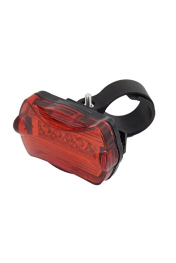 Bibilel Bicycle Rear LED Lamp with 5 LEDs, 7 Lighting Modes, Black-Red