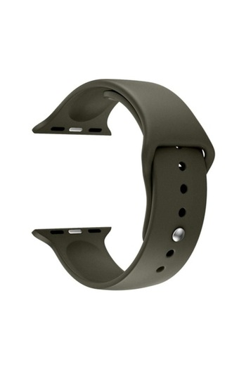 Bibilel Silicone strap for Apple Watch, compatible with size 42/44 mm, Gray Carbon