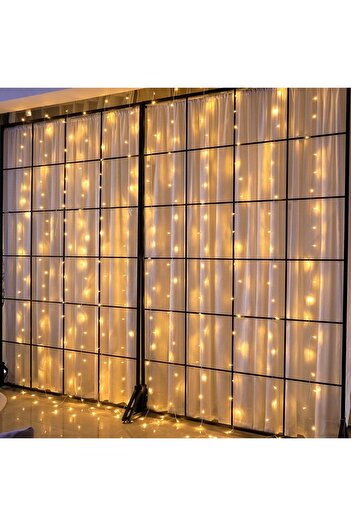Flippy Christmas Light Installation, Curtain Type, IP44, 5 m x 1 m, 300 LEDs, Warm White, 8 Lighting Modes,