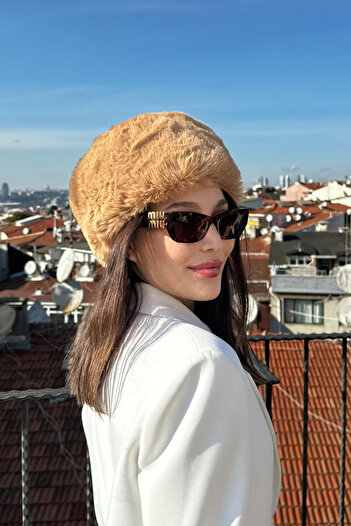 Neşeli Butik Women Faux Fur Russian Slavic Kalpak Hat Nbaks004