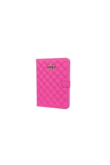 SOHO Husa pentru iPad 2017 de 9.7 inch din piele ecologica, Crown, Roz trandafiriu