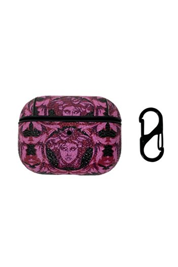 Bibilel Leather Case with Pattern for Apple AirPods Pro, Multicolor