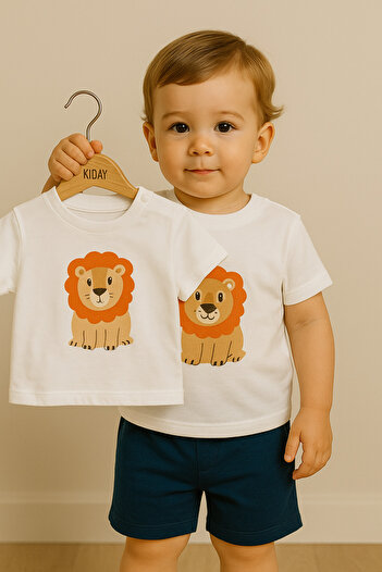 Kidaxi Embroidery Detailed Baby Boy Set - (6-36 Months) - Two Piece Set