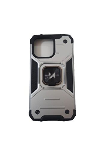 SOHO Protective case for iPhone 13 Pro with magnetic popsocket ring, Silver