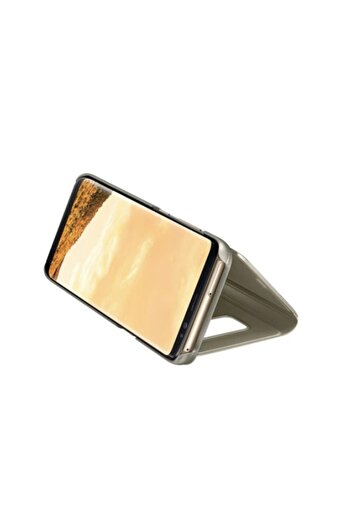 Bibilel Clear View Case for Samsung Galaxy S9 Plus, Flip Cover, Gold