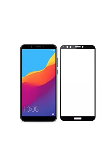 OEM Tempered Glass Screen Protector, 9H, for Huawei Y6 2018, Black