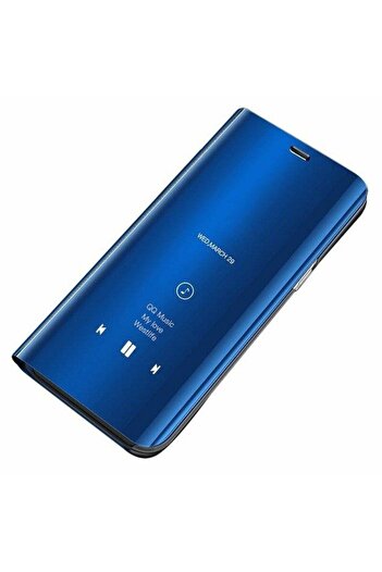 Bibilel Clear View Protective Case for Huawei P20 Lite, Flip Cover, Blue