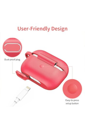 Bibilel Case Support for Apple AirPods Pro, Pink