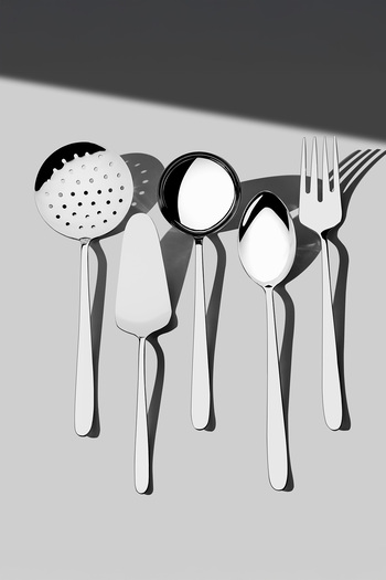 Nehir Sultan Sade 12-Person 89-Piece Cutlery Set with Leather Case