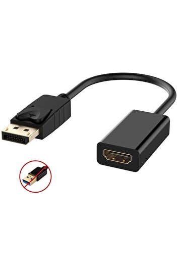 YWD-FMM Adaptor YWD-FMM, DisplayPort tata la HDMI mama, Negru