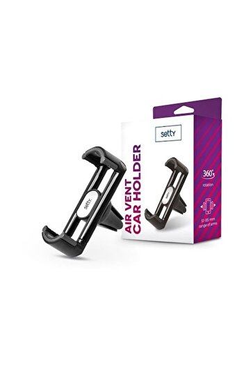 Setty Auto vent phone mount, universal 5.1-8.5 cm, Black, BBL2440