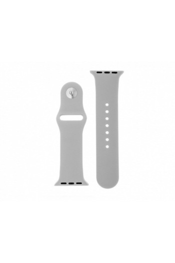 Bibilel Curea din silicon pentru Apple Watch, compatibilă cu 42/44 mm, gri deschis
