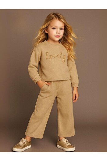 Zekids Girl's Glitter Blouse and Pants Set