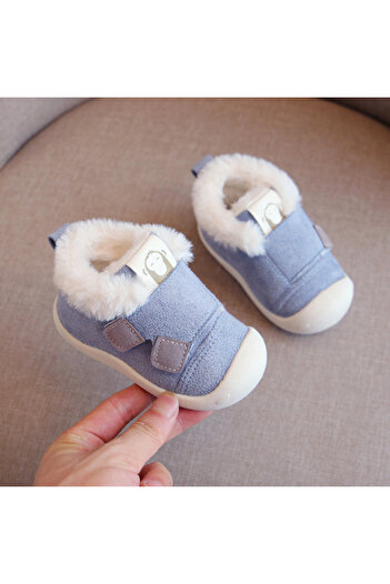 Superbaby Blue fur-lined shoes - Snow