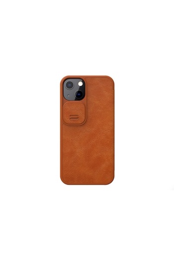 SOHO Camera Protection Case for iPhone 13 with Flip Cover, Leather, Brown
