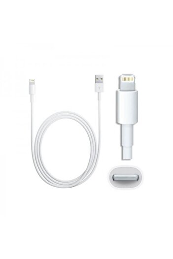 Apple Original Lightning to USB Cable for iPhone, 2 m, White (BBL215)