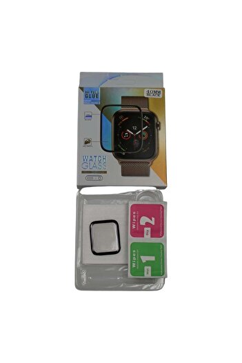 Apple Glass Screen Protector Watch Series 4/5 40 mm Adhesive Edge Black