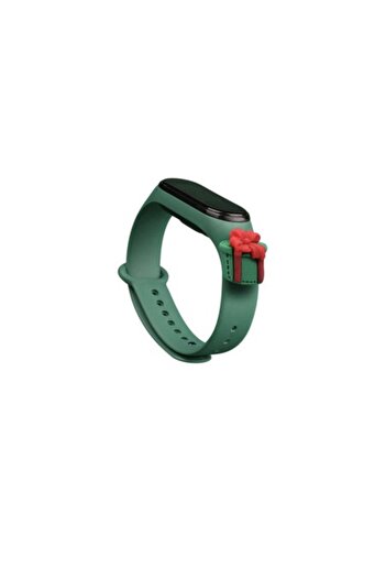 Bibilel Fitness bracelet strap compatible with Xiaomi Mi Band 5 and Mi Band 6, silicone, Green Gift