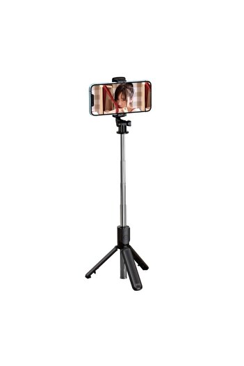 Universal Selfie stick Bluetooth, extensible up to 68 cm, Black - compatible with iOS and Android