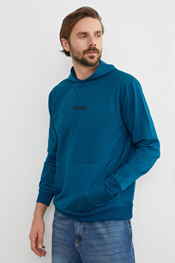 Fulla Moda Look Beautiful Text Printed Hooded Sweatshirt