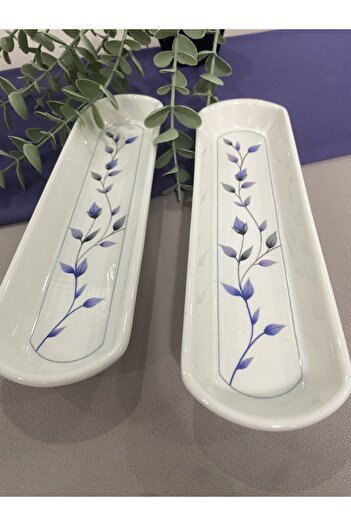 VENÜS HOME DECORATION Purple Violet Double Olive Dish Presentation Plate