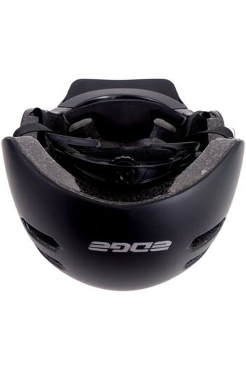 Edge Urban E-bike Bicycle Helmet, Black, Medium (54-58cm)
