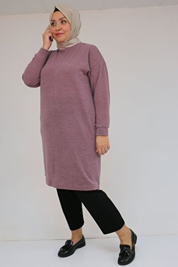 Eslina 58148 Plus Size Mir Tunic with Low Sleeves - Dusty Rose