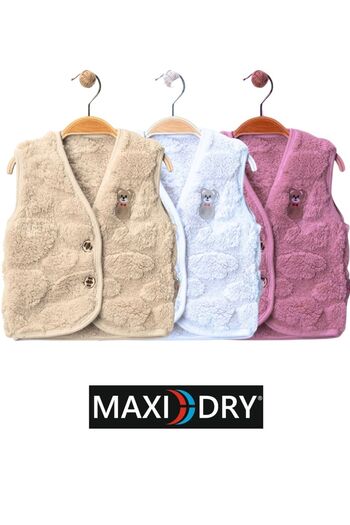 MAXI DRY 3 Pieces Baby Plush Vest, 6-24 Months