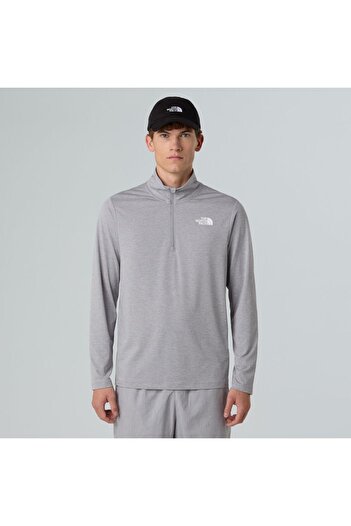 THE NORTH FACE Men's 24/7 1/4 Zip Long Sleeve Sports T-Shirt Nf0A8949Cqo1 Grey-M