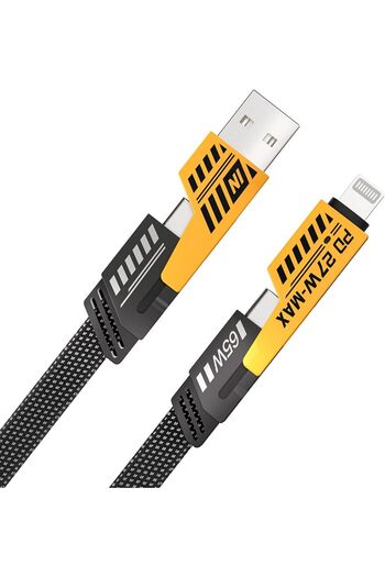 Generic 4 IN 1 Multi-function Super-Fast USB Charging Cable, C Cable, Metal Cable, Braided Cable 65W USB C U