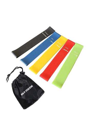Generic Set of 5 Exercise Resistance Bands With Bag