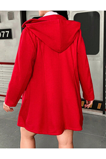 SHEIN Curve+ jacket, red