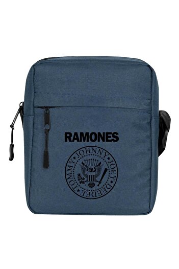 CrowsGate Ramones Look Out Below Shoulder Bag Navy Blue Color
