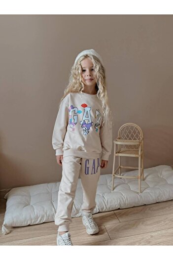 Jolly Kids Girl's Spanish-Style Flared Striped Tracksuit Winter Set