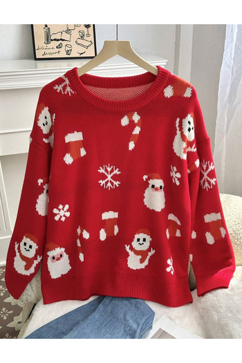 SHEIN Curve+ sweater, red