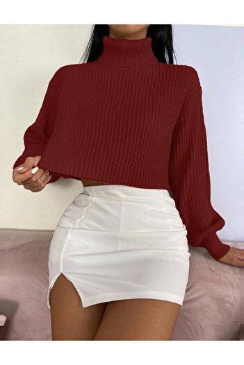 SHEIN sweater, cherry red