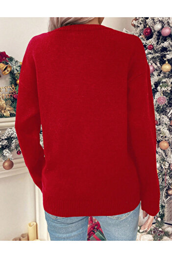 SHEIN sweater, red