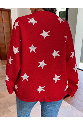 SHEIN Curve+ sweater, red