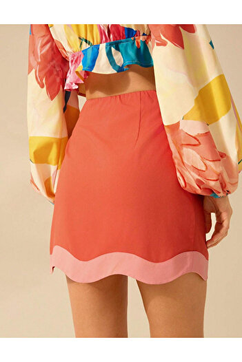 SHEIN mini skirt, orange