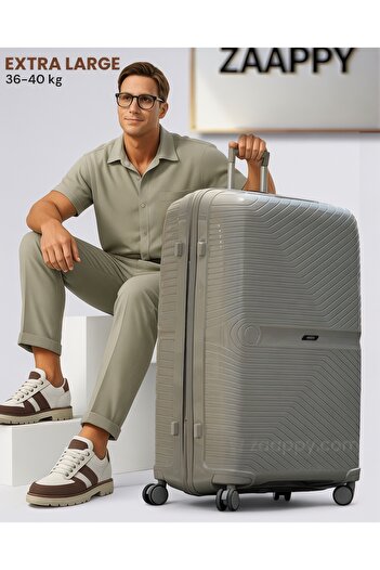 ZAAPPY Extra Large 32-Inch (36-40KG) Lightweight PP Luggage Unbreakable, Hard Shell, Security Lock