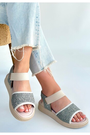 avvasflone Jake green wicker leather sandals