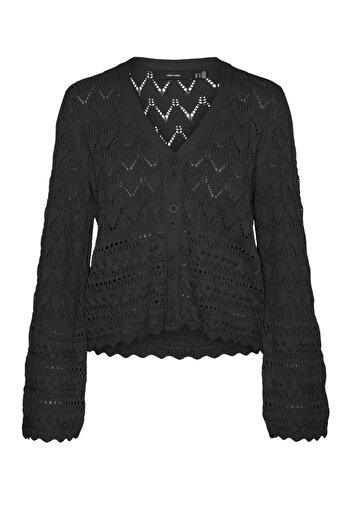 Vero Moda button-up sweater, black