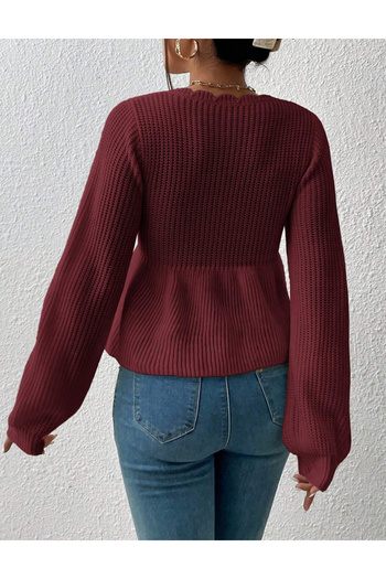 SHEIN sweater, cherry red
