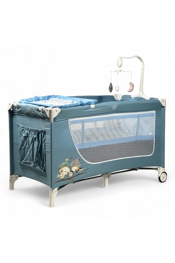 ALBADER Baby Playpen & Crib with Changing Table, Hanging Toys, Storage Pocket, Baby Playpen Crib for Newborn