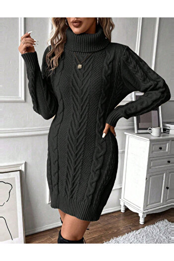 SHEIN midi dress, black